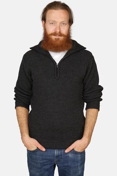 Hanseheld Hanseheld Herren Troyer Merino GOTS, Anthrazit, – Produktbild 3 von 4