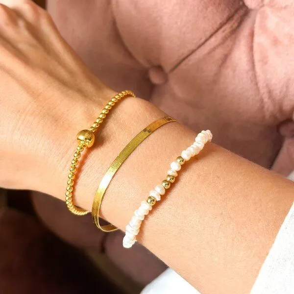 MOANINA MOANINA Armband Sassari - 925 Silber/18k Gold Vermeil, Gold, – Produktbild 3 von 4