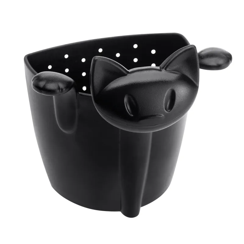 Koziol Koziol Miaou Teesieb cosmos black, Schwarz, – Produktbild 1 von 2