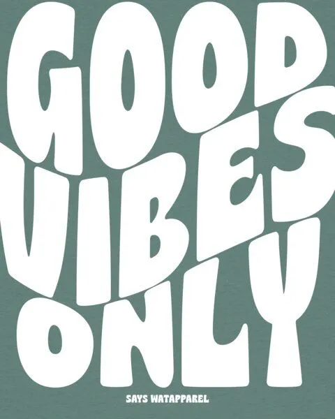 watapparel watapparel T-Shirt Frauen Good vibes only, Green bay, – Produktbild 3 von 3