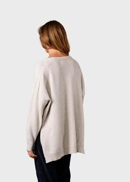 Klitmøller Collective Klitmøller Collective Strickpullover Cirkeline aus mulesingfreier Wolle, Grau (pastel grey), – Produktbild 3 von 5