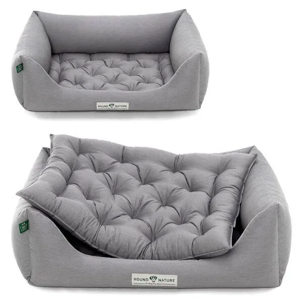 HOUND & NATURE HOUND & NATURE Öko Hundebett ZÜRICH, Hellgrau, – Produktbild 6 von 7