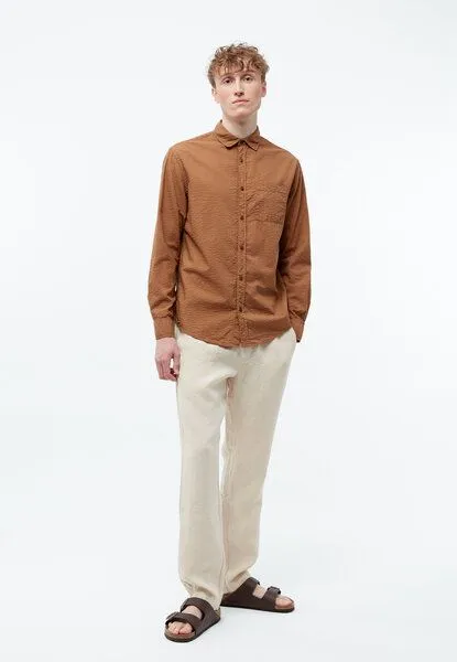 Givn Berlin Givn Berlin Langarm-Hemd Modell: Yuval GOTS, Pecan brown (braun), – Produktbild 3 von 6