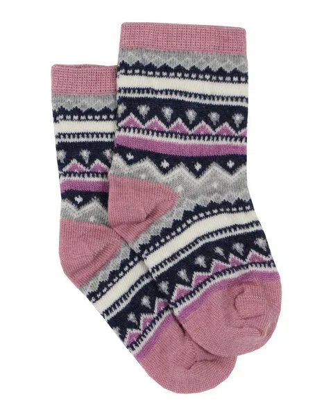 grödo Grödo Kinder Bio Socken Schurwolle (kbT) Baumwolle (Bio) Elasthan, Altrosa-naturgraumeliert, – Produktbild 1 von 1