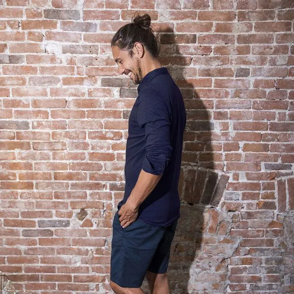 The Driftwood Tales The Driftwood Tales Club&Axe Slub Jersey Hemd, Marin blau, – Produktbild 1 von 4