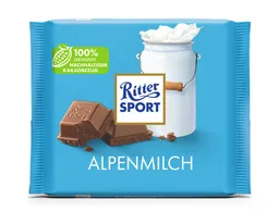 Ritter Sport Ritter Sport Schokolade, Ritter Sport Alpenmilch mit feiner Alpenmilch Schokolade 100g – Produktbild 1 von 1