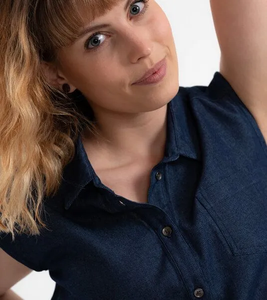Gary Mash GARY MASH Bluse Winona aus Biobaumwolle, Denim dunkelblau, – Produktbild 4 von 4