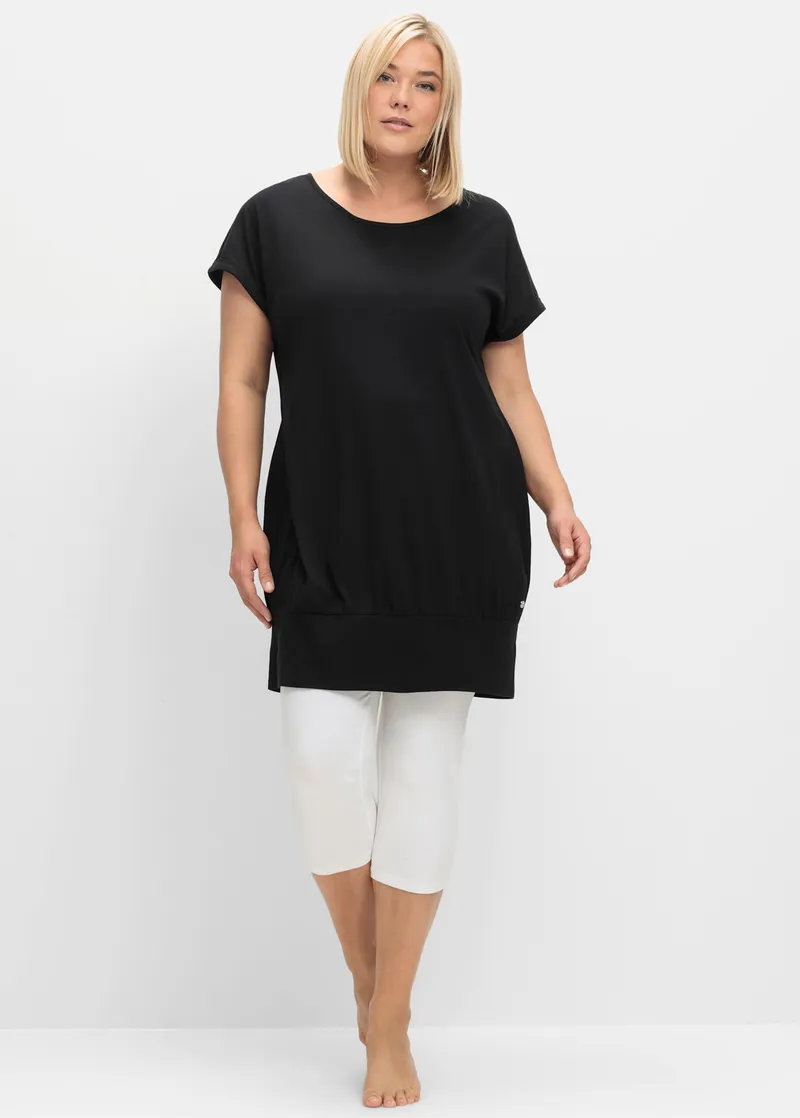 sheego Oversize-Shirt, Schwarz, – Produktbild 2 von 2