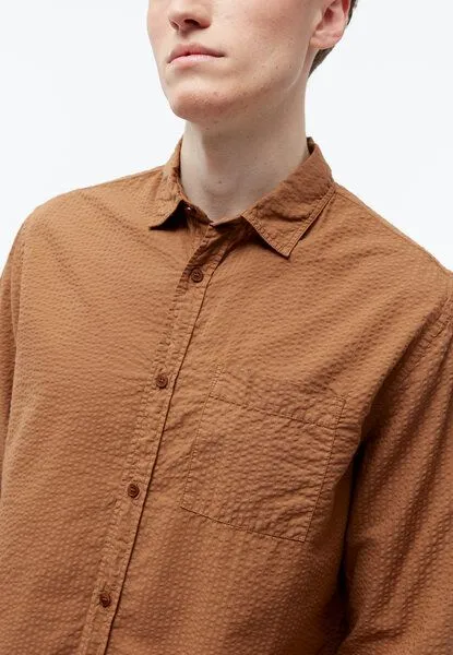 Givn Berlin Givn Berlin Langarm-Hemd Modell: Yuval GOTS, Pecan brown (braun), – Produktbild 5 von 6