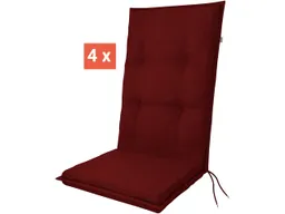 Doppler doppler Auflage "STAR" für Hochlehner, 4er-Pack, 119x48x6 cm, Polyester, bordeaux – Produktbild 1 von 1