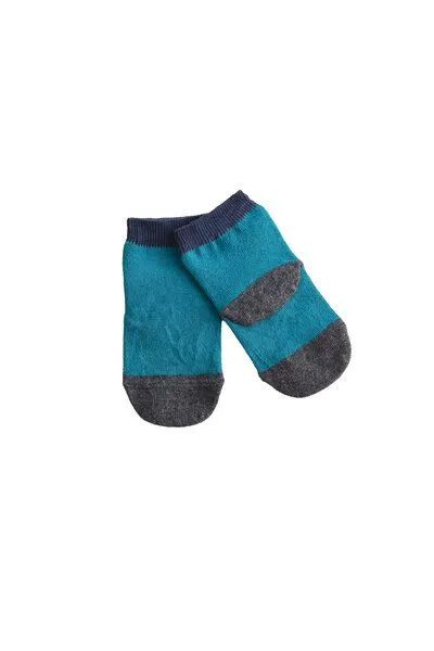 Leela Cotton Leela Cotton Baby/Kinder Socken aus 98% Bio-Baumwolle, Petrol/anthrazit/dunkelblau, – Produktbild 1 von 1