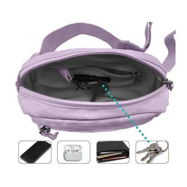 FUCHS & REBELL FUCHS & REBELL MIKA Mini Hip Bag Anti-Diebstahl, Flieder, – Produktbild 4 von 4