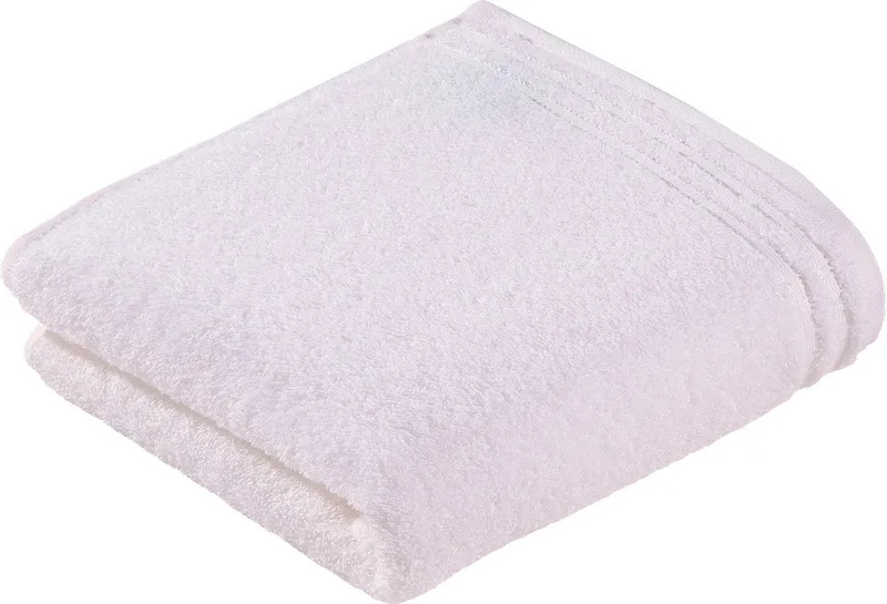 VOSSEN VOSSEN Badetuch Calypso Feeling, Walkfrottee (1-St), mit schmaler Bordüre, aus 100% hochwerter Baumwolle, Vegan, einfarbig, Weiß, – Produktbild 1 von 2