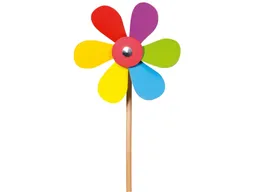 Goki goki Windmühle aus Holz Blume bunt Höhe 37 cm, Durchmesser 14,5 cm – Produktbild 1 von 1