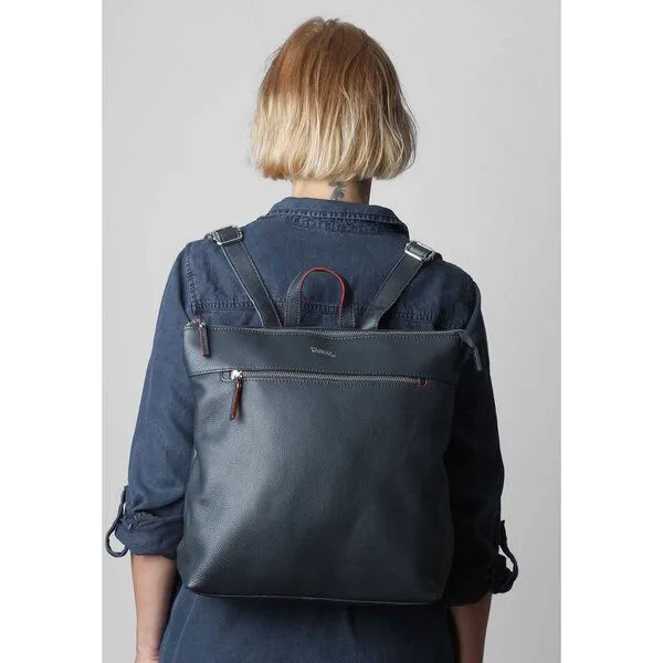 Vargu Vargu Echtleder Rucksack Femen 1, Navy, – Produktbild 2 von 4