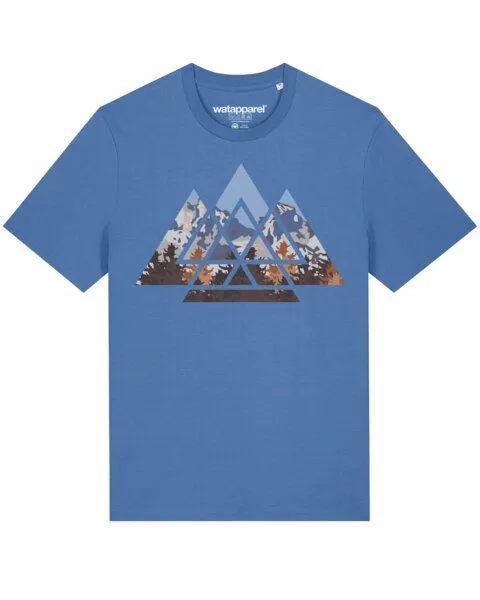 watapparel watapparel T-Shirt Unisex Geometric Landscape, Bright blue, – Produktbild 1 von 3