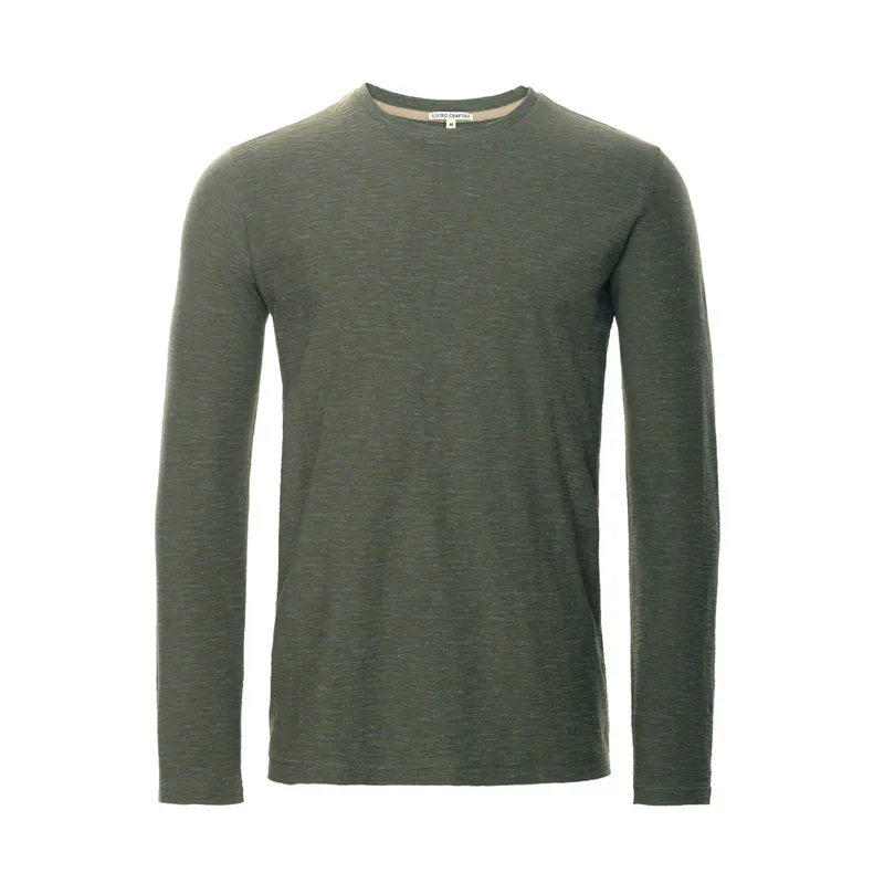 Living Crafts Living Crafts Herren Langarm-Shirt (100% Bio-Baumwolle), Grün, – Produktbild 6 von 8