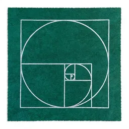 Veskor Cassiopeia Veskor Cassiopeia FIBONACCI SEQUENZ Heilige Geometrie Linoldruck | 22 × 22 cm | Smaragdgrün – Produktbild 1 von 1