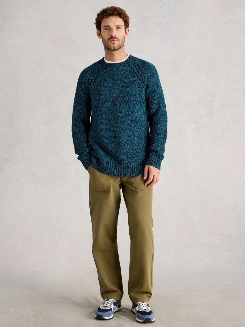 White Stuff Pullover Albany mit Rundhalsausschnitt - S, Blau multi, – Produktbild 2 von 4