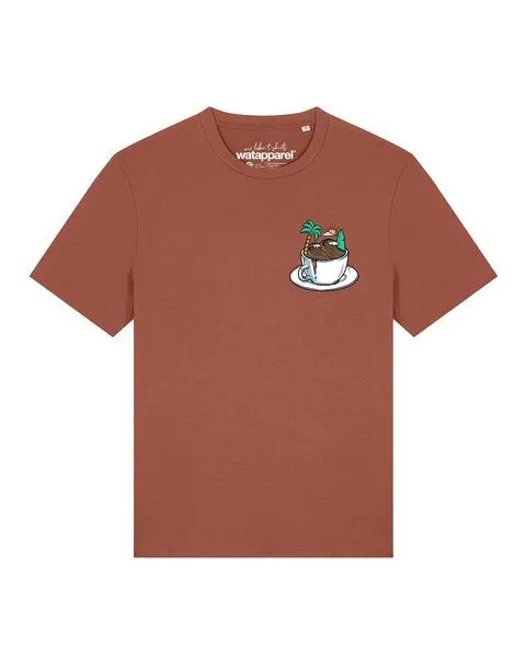 watapparel watapparel T-Shirt Unisex Coffee waves, Heritage brown, – Produktbild 1 von 2