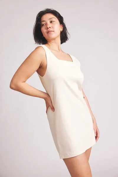 Baìge the Label Baìge the Label Benita - Sommerkleid mit Square-Ausschnitt, Natur, – Produktbild 1 von 4