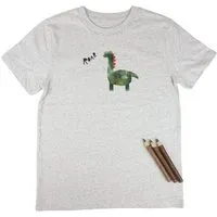 MelaDi Meladi Kinder Shirt aus Biobaumwolle - Dinosaurier aus Eco Heather – Produktbild 1 von 1