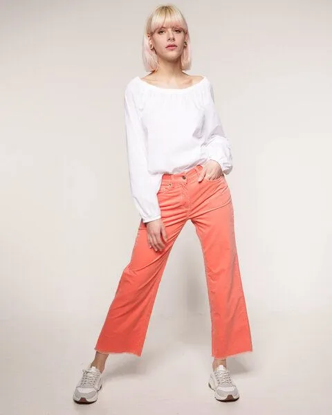 Alma & Lovis Alma & Lovis Softe 7/8-Feinkordhose aus leichter Bio-Baumwolle | Babycordhose, Languste (orange), – Produktbild 2 von 4