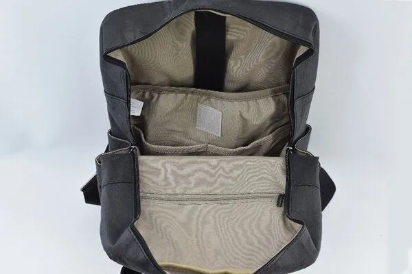 PAPERO PAPERO Rucksack aus Papier wasserfest vegan 2 in 1 Handtasche Damen, Schwarz, – Produktbild 4 von 4