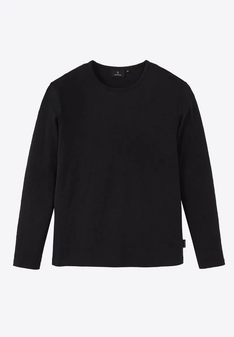 recolution Recolution Herren vegan Longsleeve Maca Schwarz, Schwarz, – Produktbild 1 von 2
