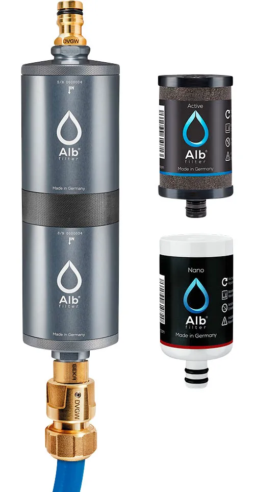 Alb Filter Alb Filter Mobil Fusion Active und Nano Trinkwasserfilter Camping-Set mit Koffer Titan, Dunkelgrau, – Produktbild 2 von 2