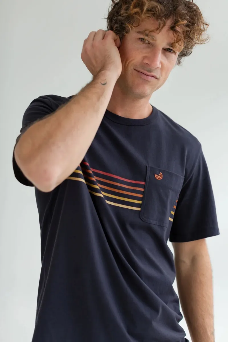TWOTHIRDS TWOTHIRDS Herren vegan T-Shirt Garryvoe Navy, Extra dunkelblau, – Produktbild 1 von 2