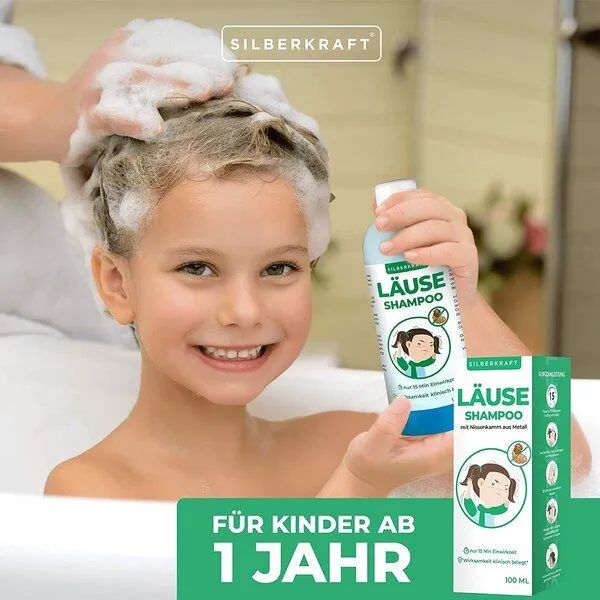 Silberkraft Silberkraft Läuseshampoo 100 ml mit Nissenkamm für Kinder ab 1 Jahr – Produktbild 4 von 4