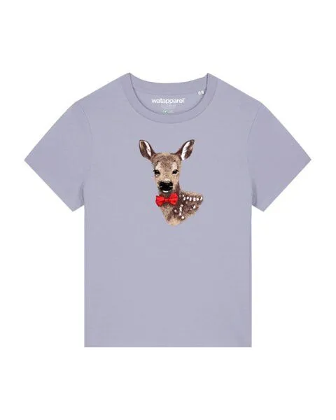 watapparel watapparel T-Shirt Frauen Rehkitz, Lavender, – Produktbild 1 von 4