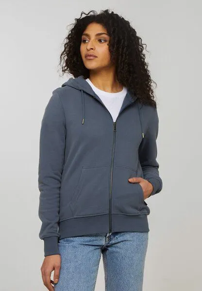 recolution Damen Sweatjacke aus Bio-Baumwolle - DAHLIA - recolution, Dove blue (blau), – Produktbild 1 von 4