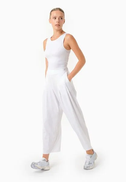 ORGANICATION ORGANICATION PEENY | Weit geschnittene Hose aus recyceltem Polyamid, White, – Produktbild 1 von 4