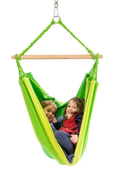 HängemattenGlück HängemattenGlück Anjo, Hängesitz für Kinder aus Bio-Baumwolle, Lindgrün, – Produktbild 4 von 6