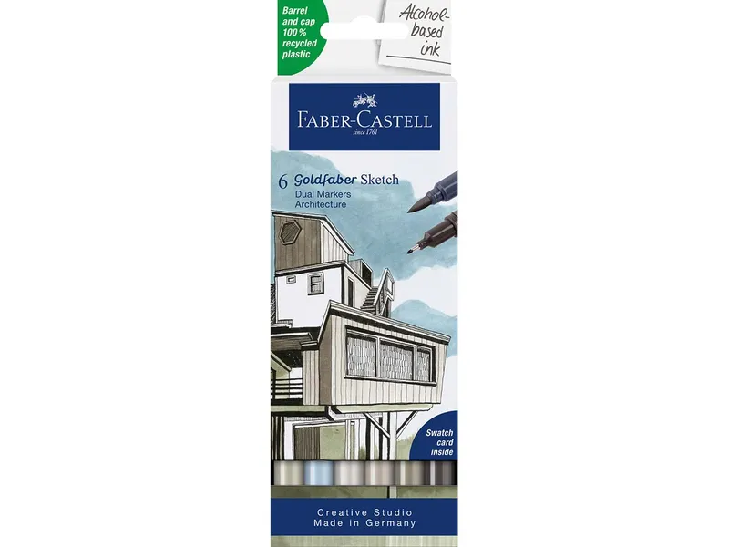 Faber-Castell Faber-Castell 6er-Etui Goldfaber Sketch Marker "Architecture" – Produktbild 2 von 2