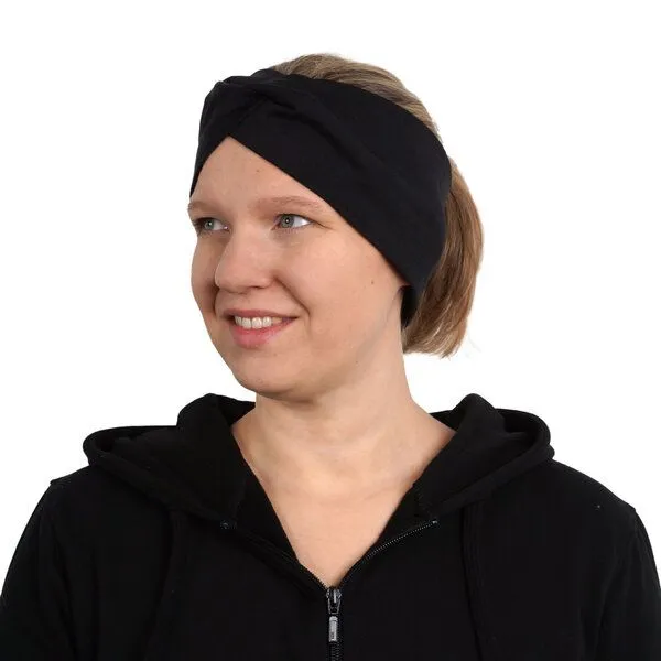 HANDGEDRUCKT HANDGEDRUCKT Stirnband mit Twist, Schwarz, – Produktbild 2 von 4