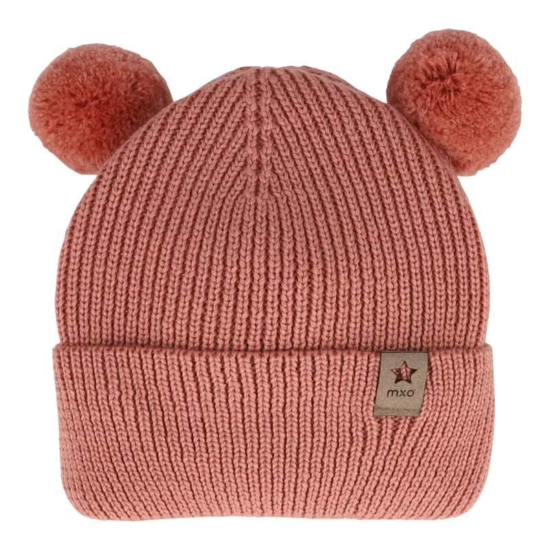 Maximo Maximo Winter-Strickmütze mit Bommel, Rosa, – Produktbild 1 von 5