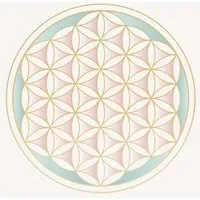 Crystal and Sage Crystal and Sage Poster Blume des Lebens, Pastellfarben und gold – Produktbild 1 von 1