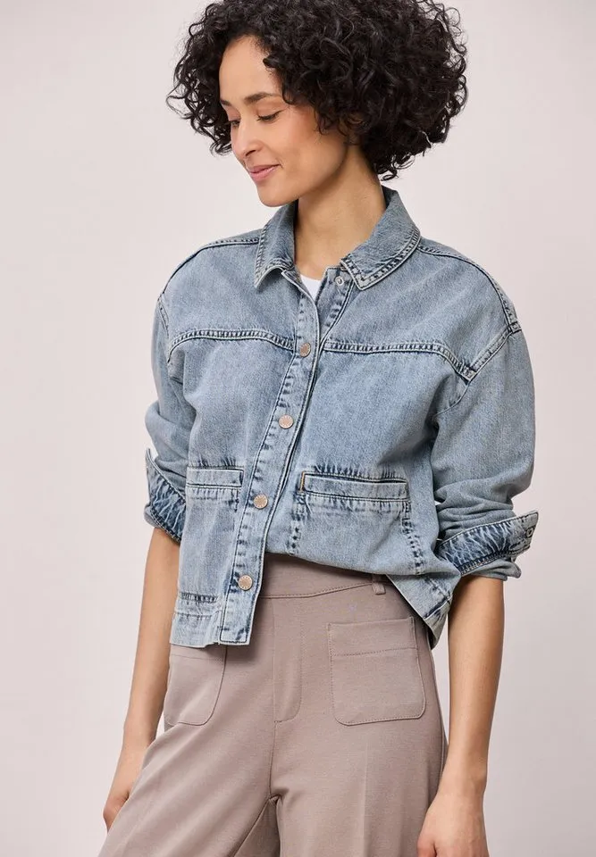 STREET ONE Jeansjacke in Denim-Optik, Blau, – Produktbild 2 von 5