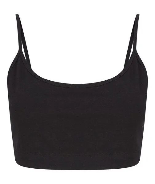 Skinnifit SF Skinnifit SF Damen Cropped Top Bauchfrei aus Recycelten Materialien, Schwarz, – Produktbild 1 von 4