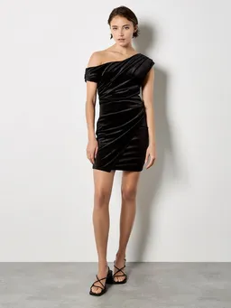 Apricot Apricot Partykleid Samtkleid mit Bardot-Ausschnitt – Produktbild 1 von 1