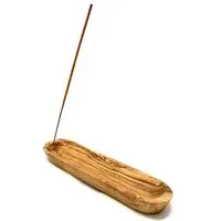 Olivenholz erleben Olivenholz erleben Räucherschale oval glatt 16cm, rustikal 16 cm oder oval 25 cm aus Olivenholz – Produktbild 1 von 3