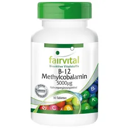 Fairvital Fairvital B-12 Methylcobalamin 5000µg (90 Tabletten) – Produktbild 1 von 1