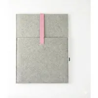 matilda k manufaktur matilda k. manufaktur Minimalistische Laptophülle aus Wollfilz 'max' mit Einsteckfach | für MacBook |Air| Pro 13|14|15|16 Zoll, Hellgrau-rosa, – Produktbild 1 von 1