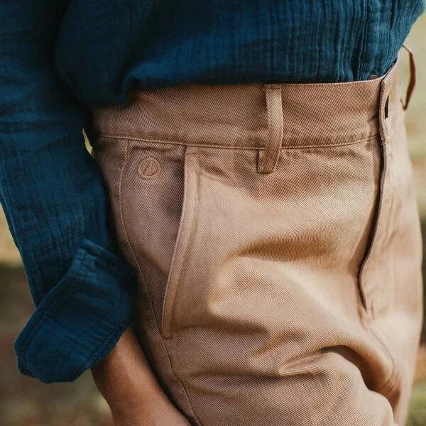 NORDLICHT NORDLICHT Damen Hose LYKKE aus fester Bio-Baumwolle, Beige, – Produktbild 4 von 4