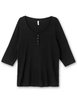 sheego 3/4-Arm-Shirt schwarz – Produktbild 1 von 1