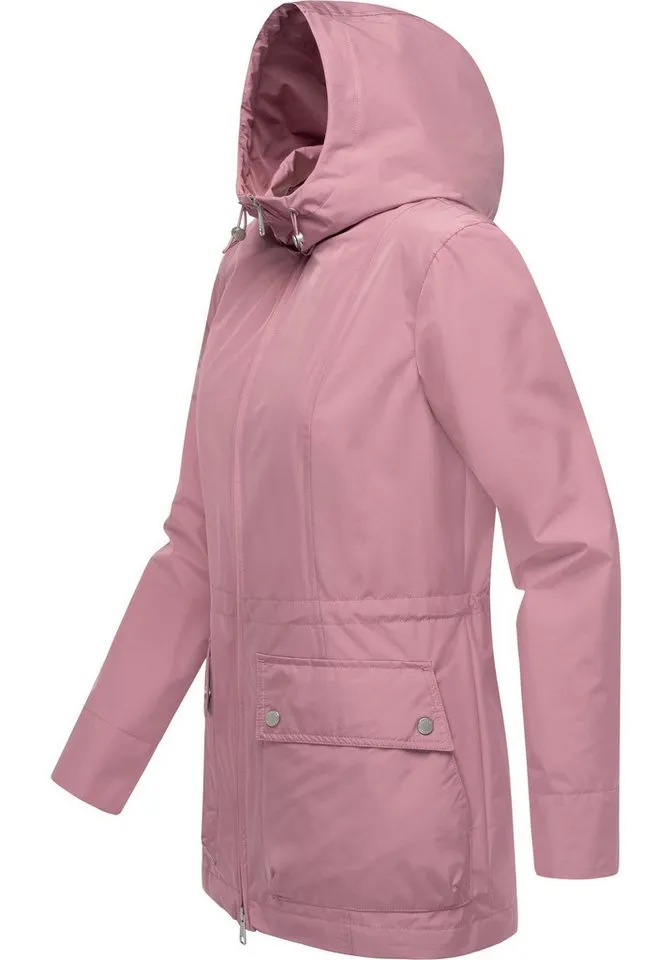 ragwear ragwear Funktionsjacke Monadetta A Wasserdichte und atmungsaktive Übergangsjacke mit Kapuze, Rosa, – Produktbild 3 von 5