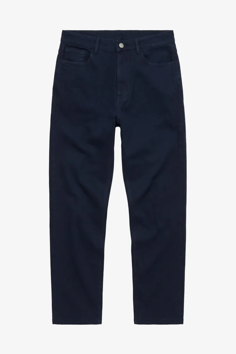 KnowledgeCotton Apparel KnowledgeCotton Apparel Damen vegan Hose Gale Regular Twill Night Sky Blau, Blau, – Produktbild 2 von 2